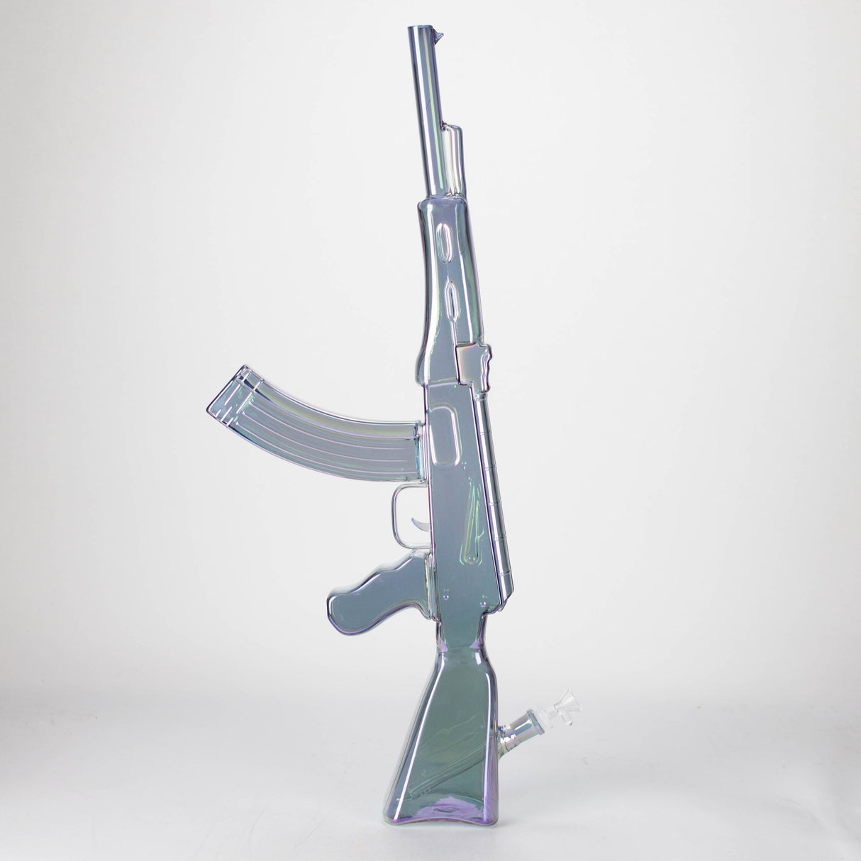 27" Electroplated AK-47 Design Glass Bong with Display Stand [GU001]