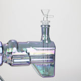 22" Electroplated Machin gun Design Glass Bong with Display Stand [GU003] Glass Bong BB Canada