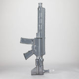 22" Electroplated Machin gun Design Glass Bong with Display Stand [GU003] Glass Bong BB Canada Gray