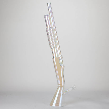 27" Electroplated Shotgun Design Glass Bong with Display Stand [GU004]