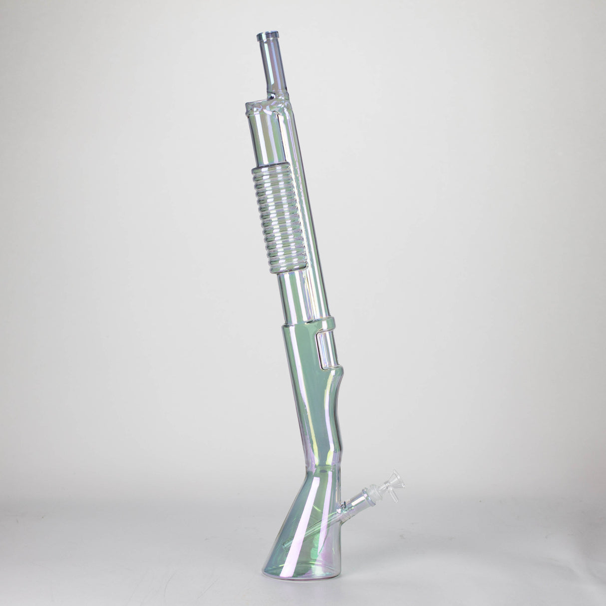 27" Electroplated Shotgun Design Glass Bong with Display Stand [GU004]