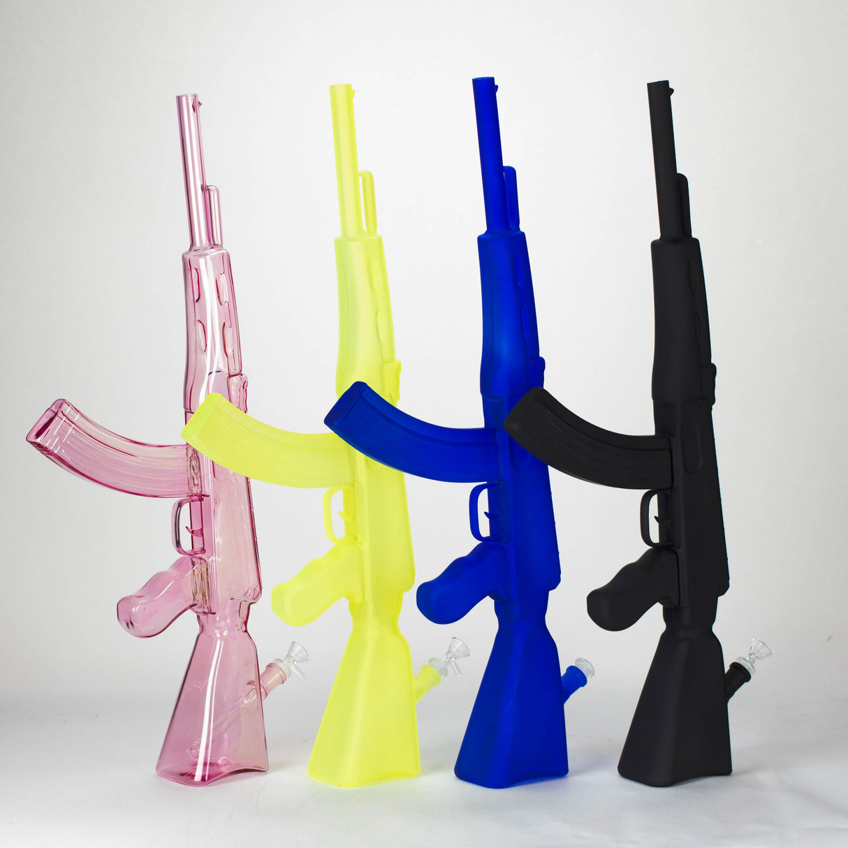 27" Painted AK-47 Design Glass Bong with Display Stand [GU005]