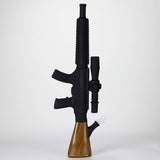 24" Painted Machin gun Design Glass Bong with Display Stand [GU007] Glass Bong BB Canada