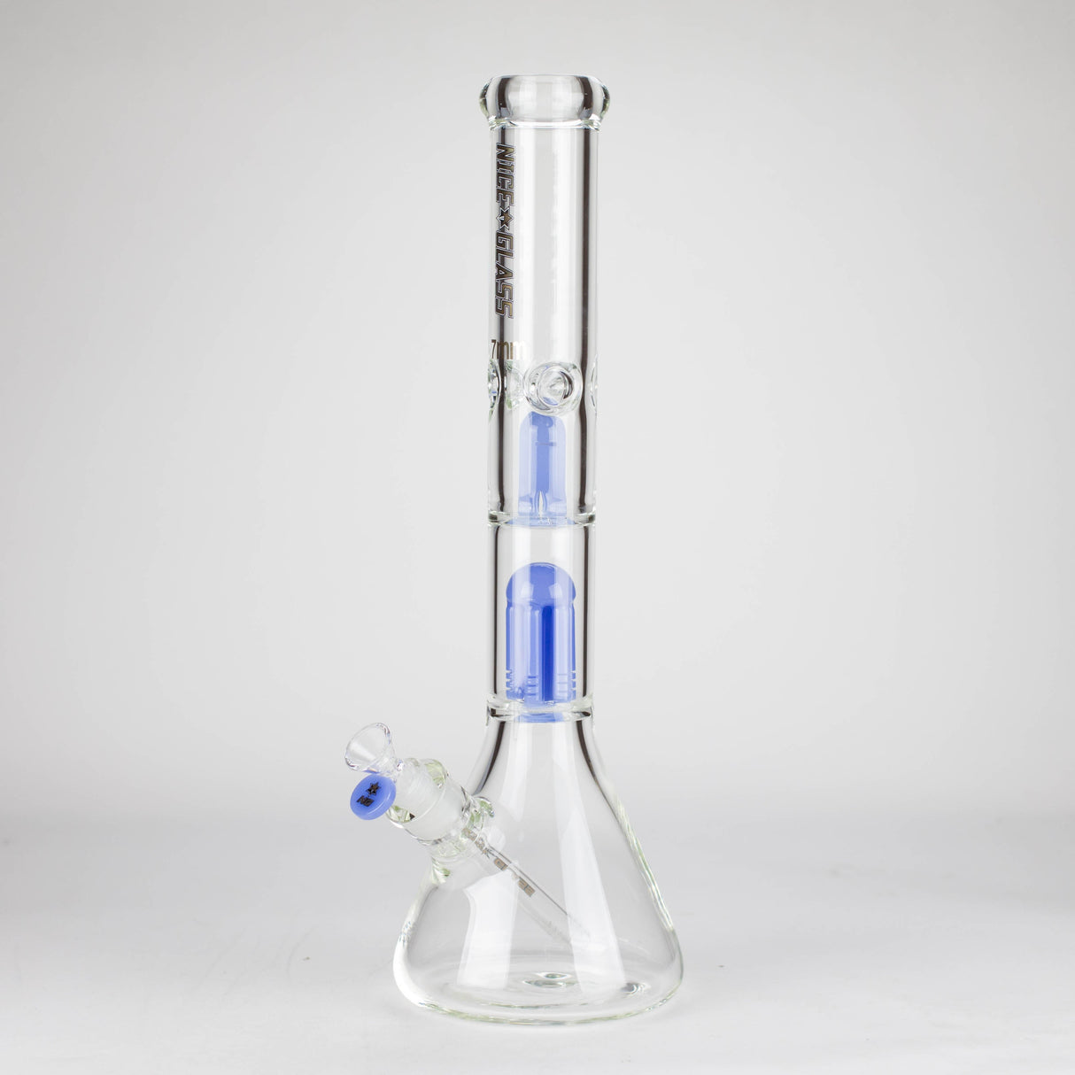 NG | 18 inch 6-Arm Perc & Splash Guard Beaker [G607-7] Glass Bong High-End Brands Glass J-Blue