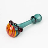 Shine Glassworks made in Canada | Crushed Opal Space fumed handpipe with spiral bowl