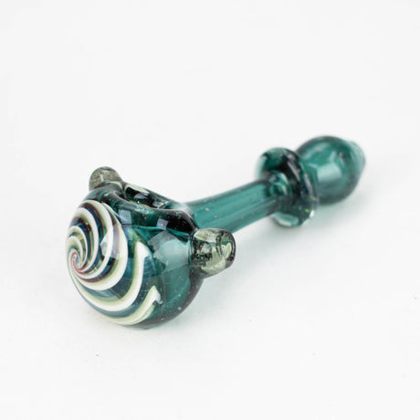 Shine Glassworks made in Canada | Crushed Opal Space fumed handpipe with spiral bowl