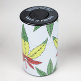 Air tight Stash Jars with Green Leaf Designs Box of 6