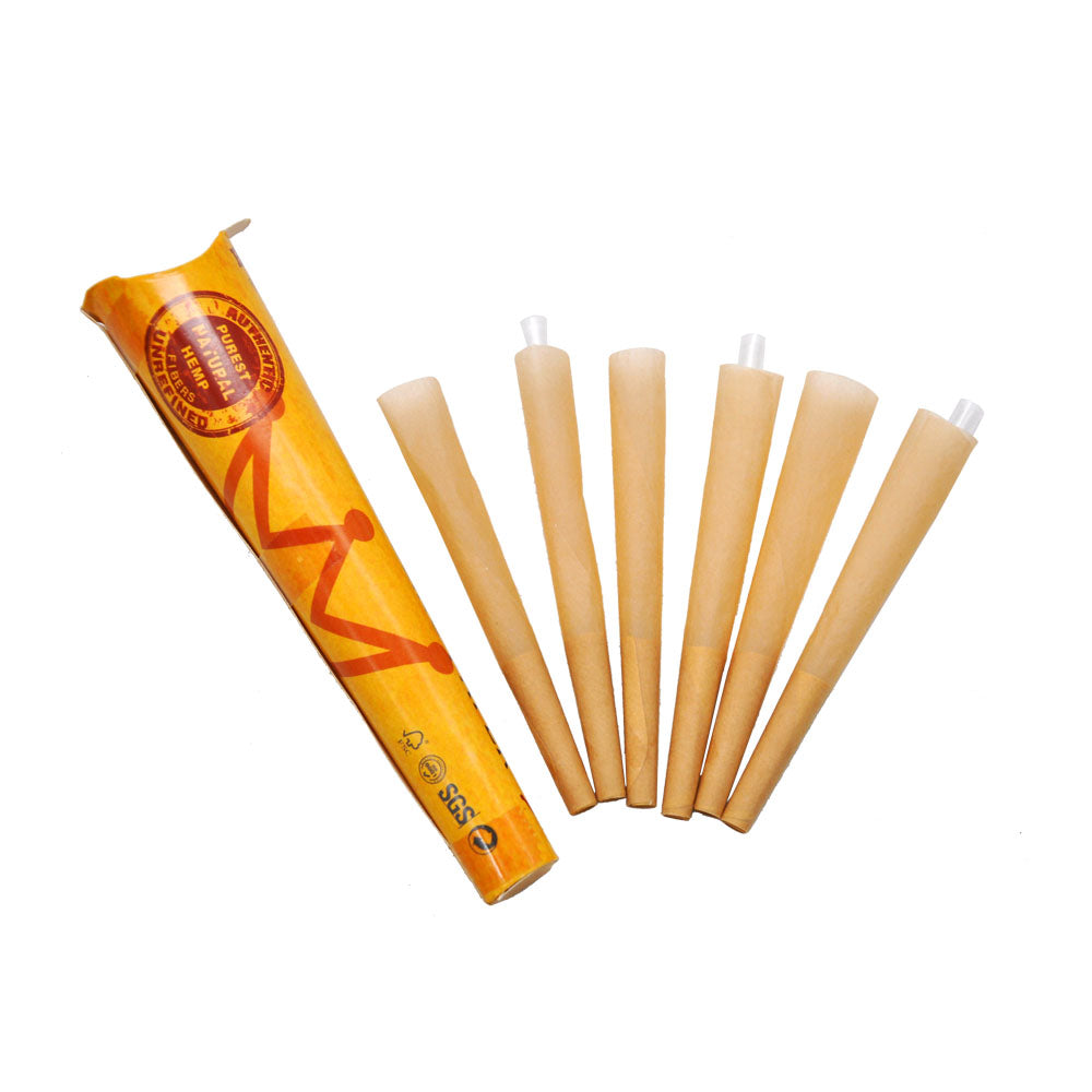 HORNET | 1-1/4 Size Natural Pre-Rolled Paper Cones 6 x 24CT Pre-rolled Cone (Display Pack) Super Supplys Inc