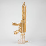 22" Electroplated Machin gun Design Glass Bong with Display Stand [GU003] Glass Bong BB Canada Amber