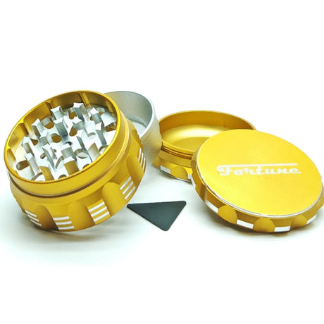 Fortune | 4 Parts 63.5mm x49mm Aluminum Grinder-Assorted Color Regular Grinder Fortune Gold