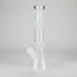 12" Frosted glass beaker water bong