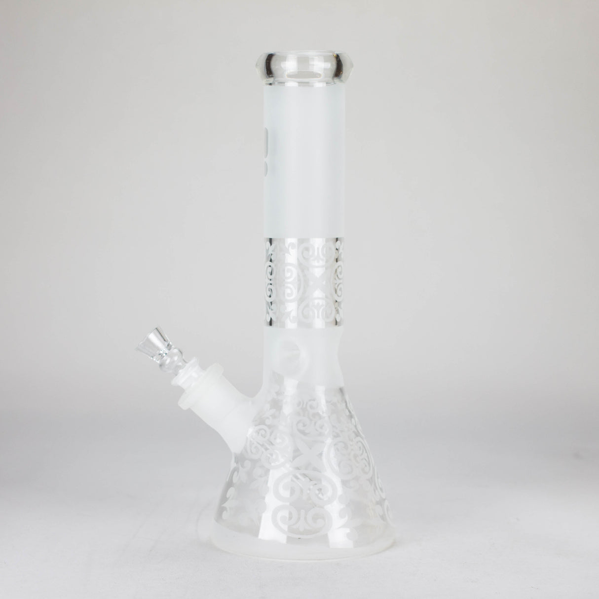 12" Frosted glass beaker water bong