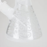 12" Frosted glass beaker water bong