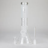 12" Frosted glass beaker water bong