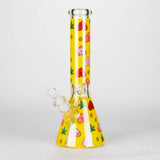 14" 7mm Glass Bong With Heart Design Beaker Bong 777 Smoke