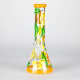 10" 3D Glass Bong With Orange Design