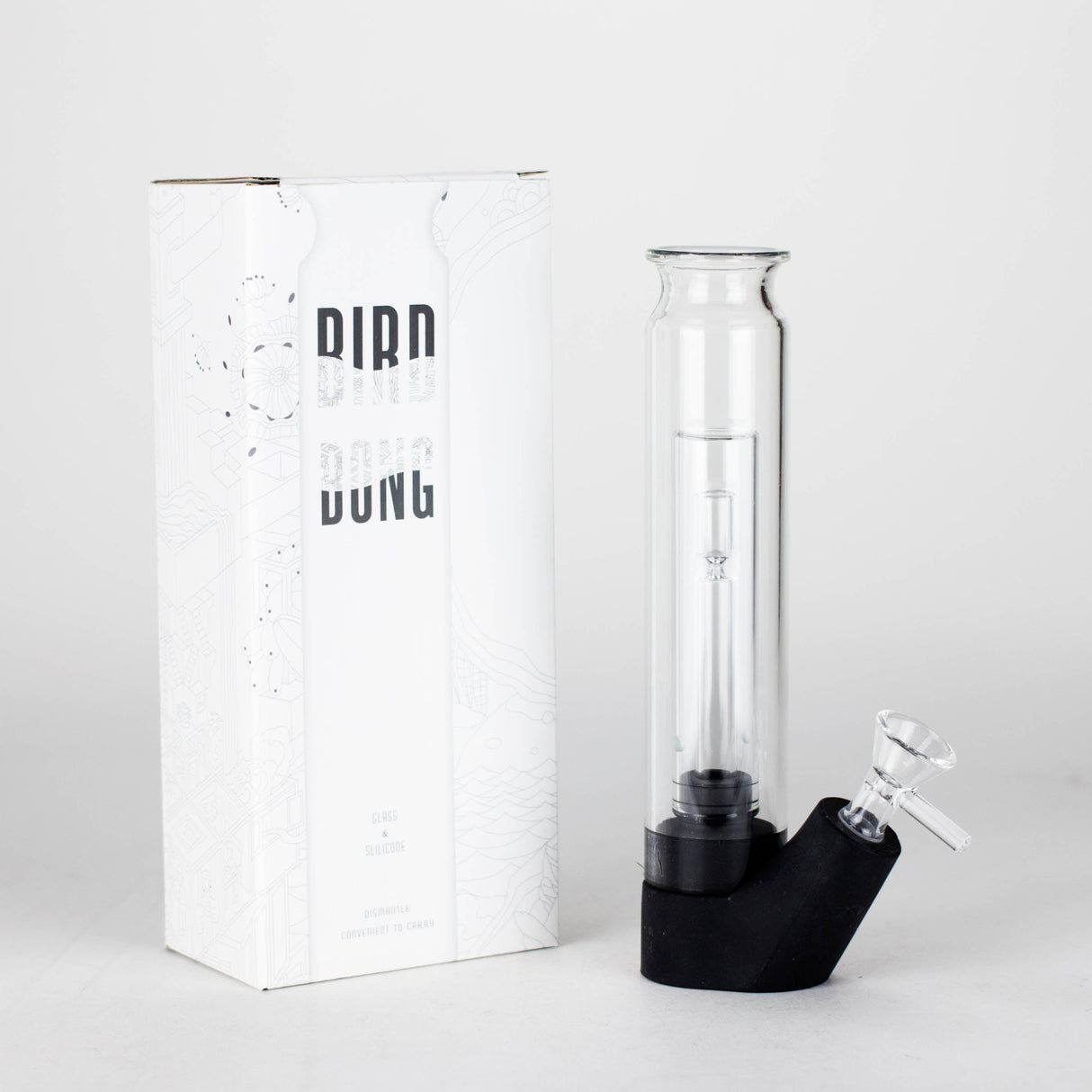 8" Easy Clean Bird Bong New Design Straight Tube Bong 777 Smoke