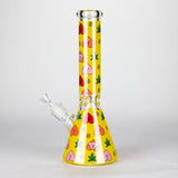 14" 7mm Glass Bong With Heart Design Beaker Bong 777 Smoke