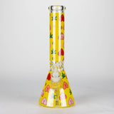 14" 7mm Glass Bong With Heart Design Beaker Bong 777 Smoke