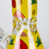 14" 7mm Glass Bong With Heart Design Beaker Bong 777 Smoke