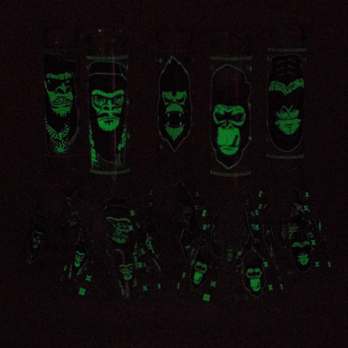 10" Gorilla Designs Glow In The Dark beaker bong In the Box [PIP302] Glass Bong NIBO Distribution