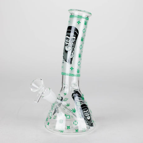 8.5" Gorilla Designs Glow In The Dark beaker bong In the Box [PIP301] Glass Bong NIBO Distribution Design 3