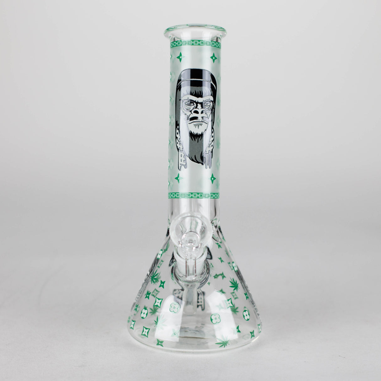 8.5" Gorilla Designs Glow In The Dark beaker bong In the Box [PIP301] Glass Bong NIBO Distribution