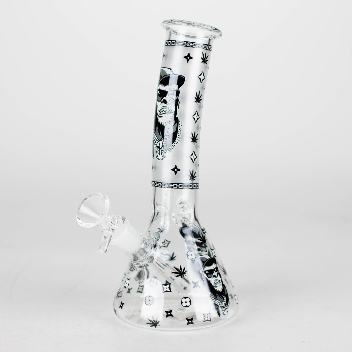 8.5" Gorilla Designs Glow In The Dark beaker bong In the Box [PIP301] Glass Bong NIBO Distribution Design 4