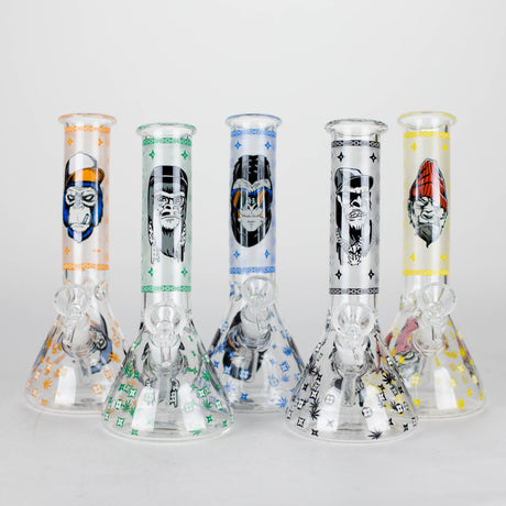 8.5" Gorilla Designs Glow In The Dark beaker bong In the Box [PIP301] Glass Bong NIBO Distribution