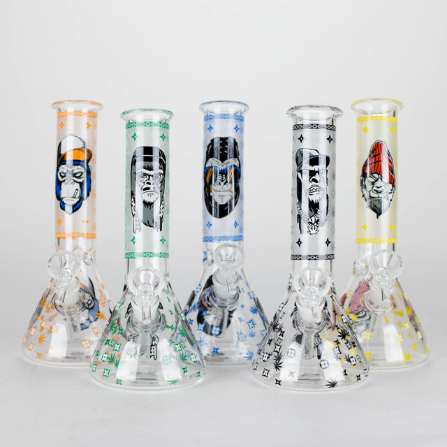 8.5" Gorilla Designs Glow In The Dark beaker bong In the Box [PIP301] Glass Bong NIBO Distribution