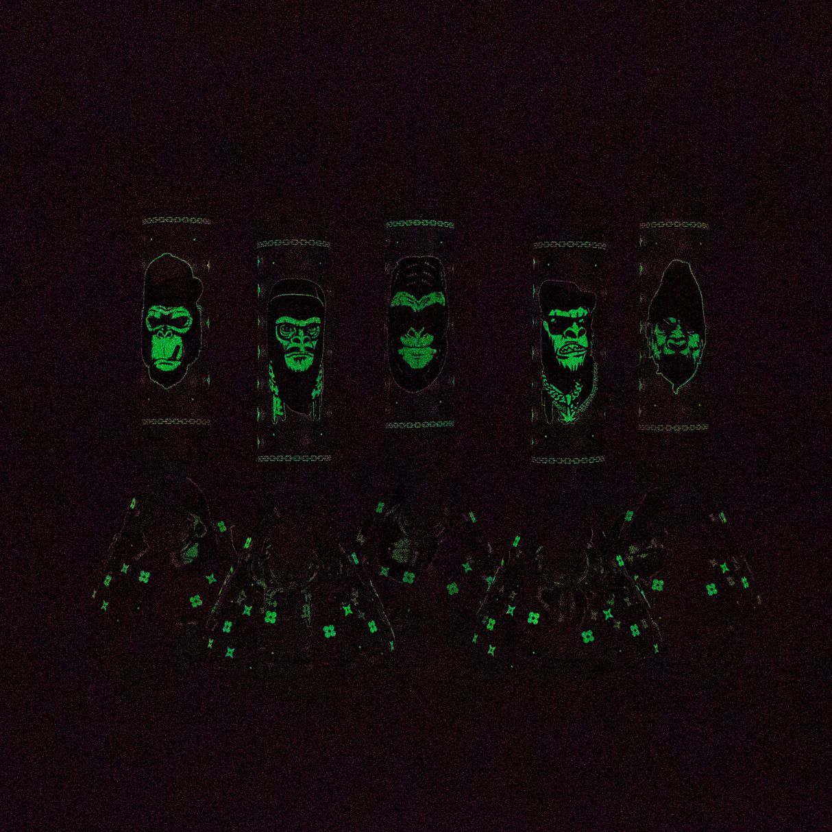 8.5" Gorilla Designs Glow In The Dark beaker bong In the Box [PIP301] Glass Bong NIBO Distribution