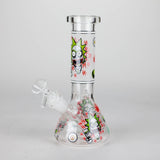 8.5" Cartoon Designs Glow In The Dark beaker bong In the Box [PIP301] Glass Bong NIBO Distribution Design 8