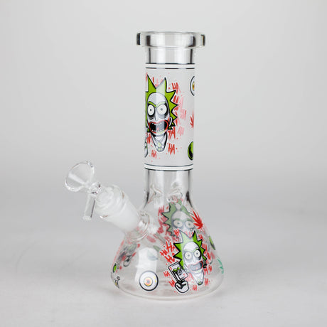 8.5" Cartoon Designs Glow In The Dark beaker bong In the Box [PIP301] Glass Bong NIBO Distribution Design 8