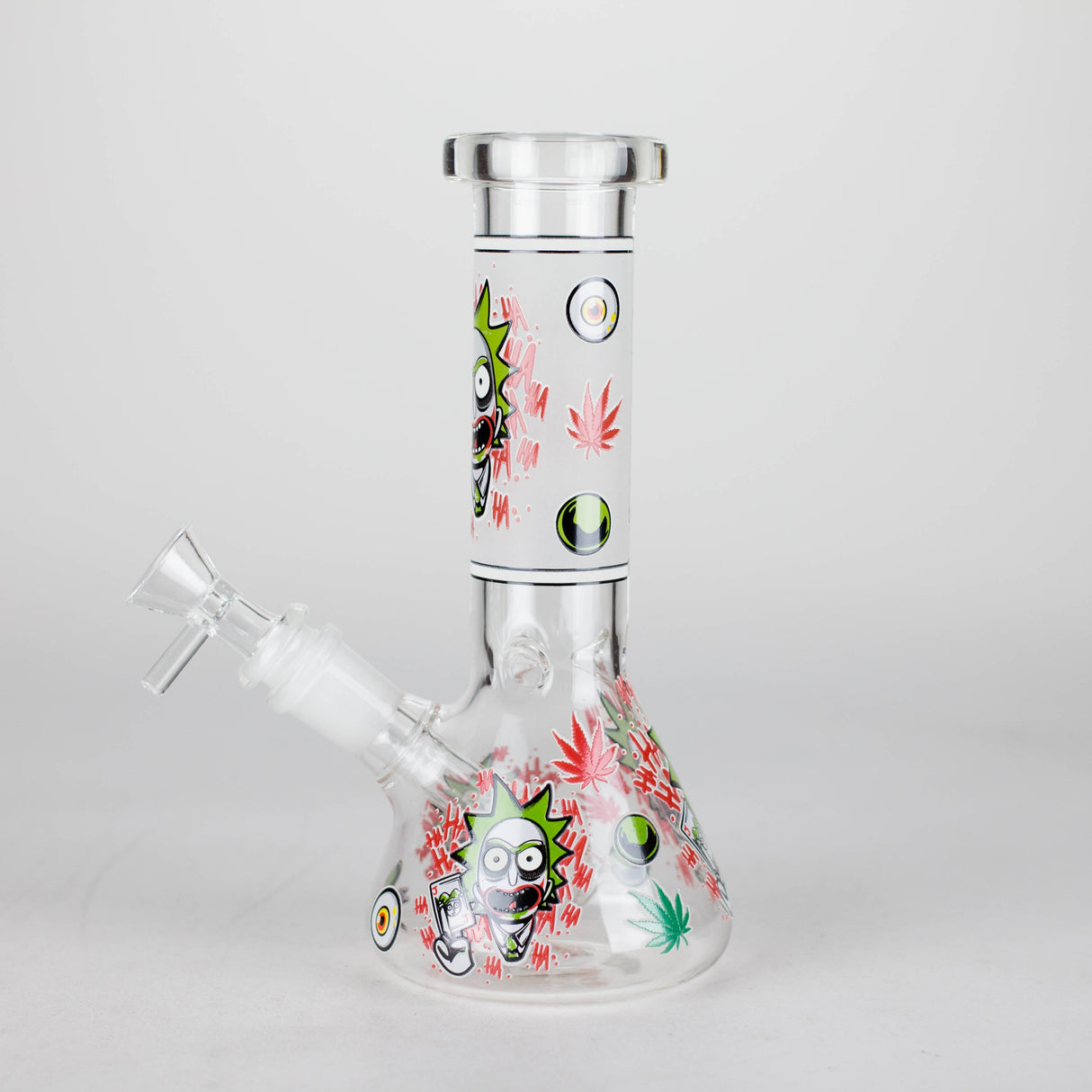 8.5" Cartoon Designs Glow In The Dark beaker bong In the Box [PIP301] Glass Bong NIBO Distribution