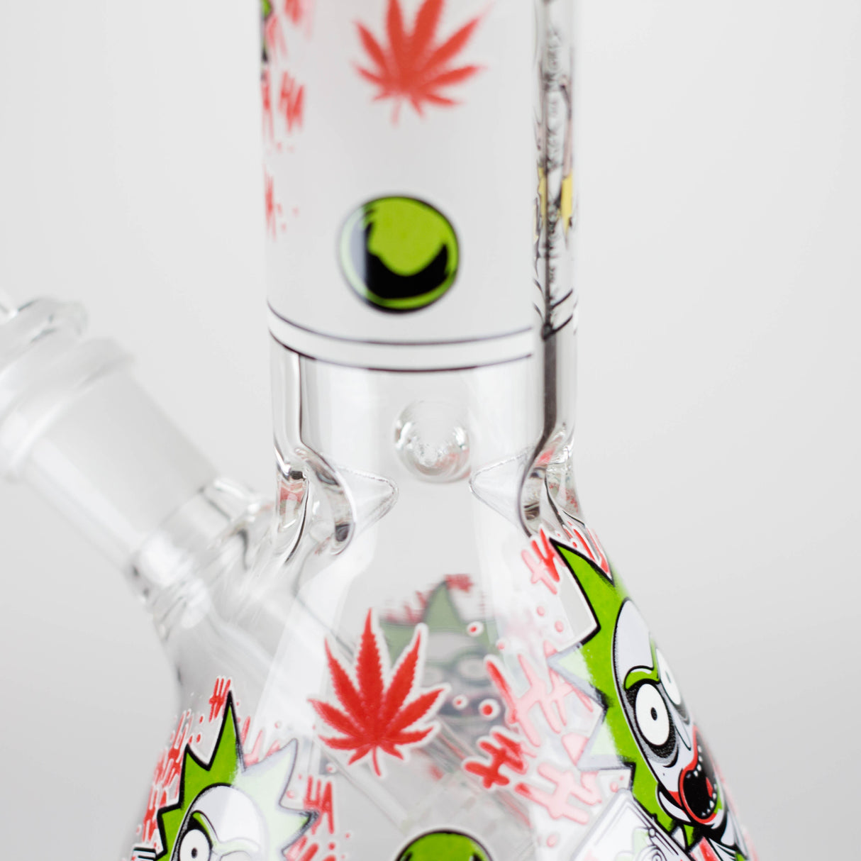 8.5" Cartoon Designs Glow In The Dark beaker bong In the Box [PIP301] Glass Bong NIBO Distribution