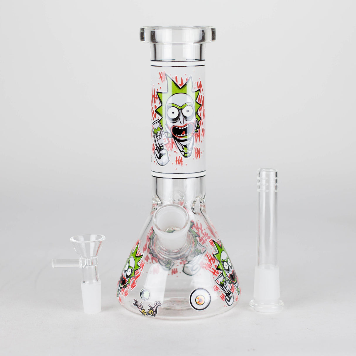 8.5" Cartoon Designs Glow In The Dark beaker bong In the Box [PIP301] Glass Bong NIBO Distribution