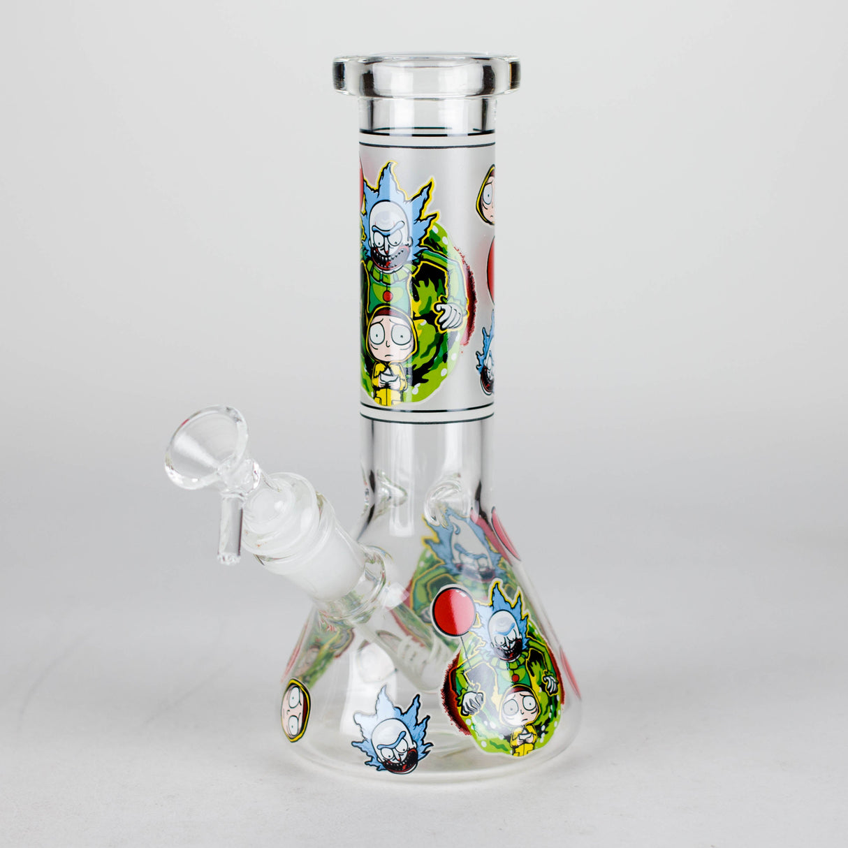 8.5" Cartoon Designs Glow In The Dark beaker bong In the Box [PIP301] Glass Bong NIBO Distribution Design 7