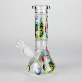 8.5" Cartoon Designs Glow In The Dark beaker bong In the Box [PIP301] Glass Bong NIBO Distribution Design 7
