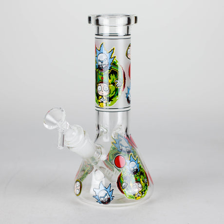 8.5" Cartoon Designs Glow In The Dark beaker bong In the Box [PIP301] Glass Bong NIBO Distribution Design 7