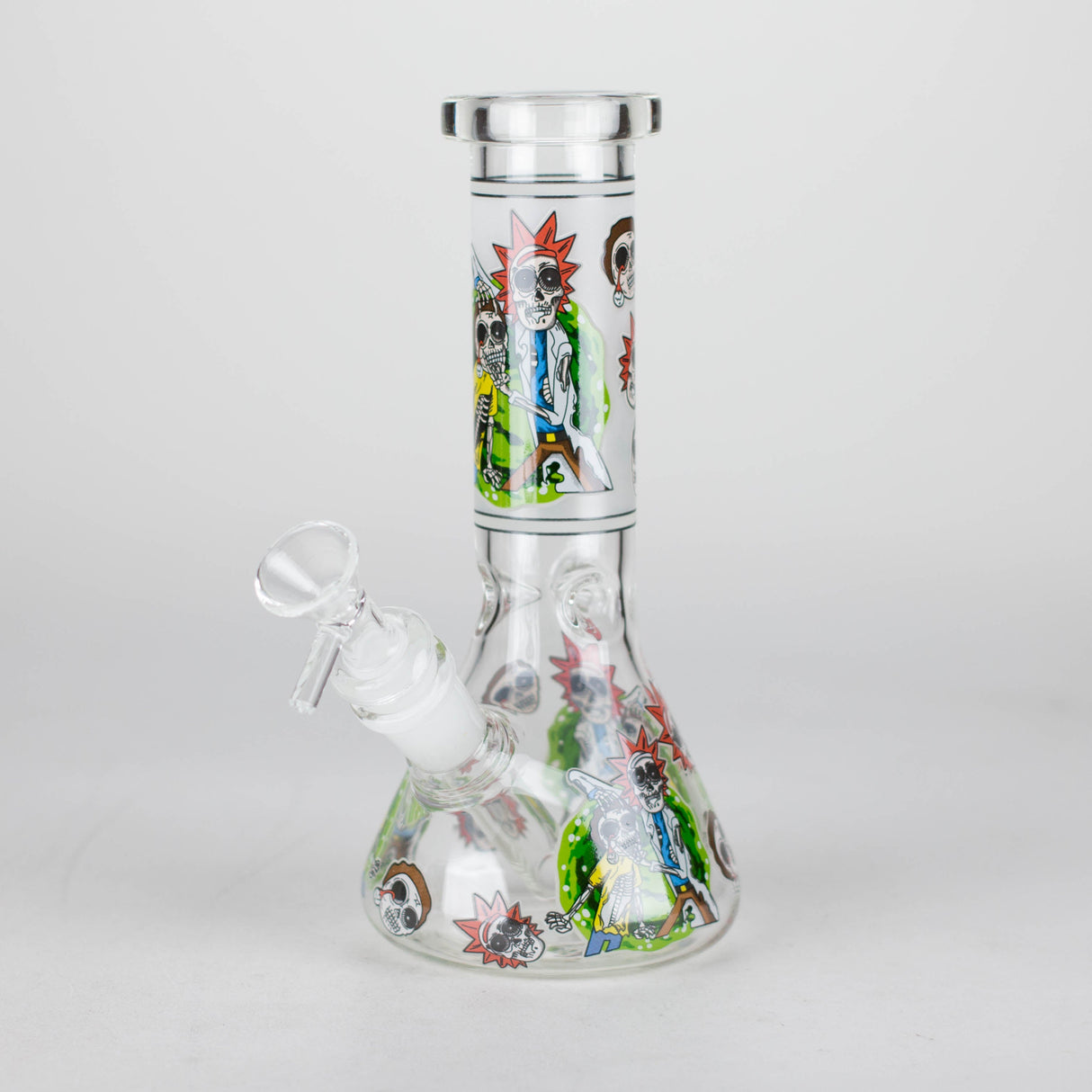 8.5" Cartoon Designs Glow In The Dark beaker bong In the Box [PIP301] Glass Bong NIBO Distribution Design 9