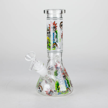 8.5" Cartoon Designs Glow In The Dark beaker bong In the Box [PIP301] Glass Bong NIBO Distribution Design 9