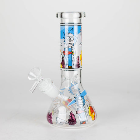 8.5" Cartoon Designs Glow In The Dark beaker bong In the Box [PIP301] Glass Bong NIBO Distribution Design 6