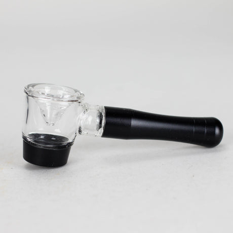 4" Pipe -Aluminum+Glass, Black Color  [YD1500]