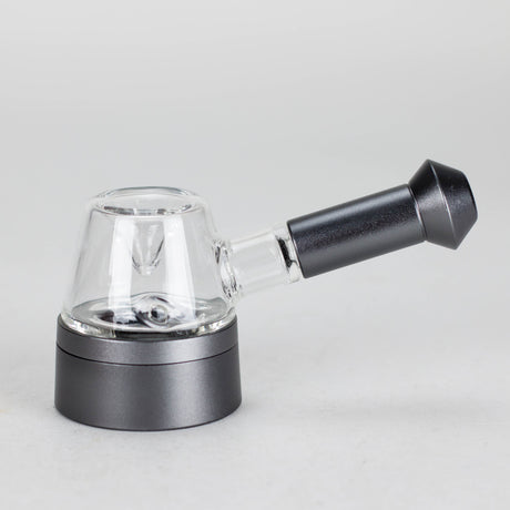 5" Pipe -Aluminum+Glass, Flat Base Black Color [YD2000]