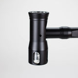 6" Pipe -Aluminum+Glass, Black Color Hammer Shape [YD1700]