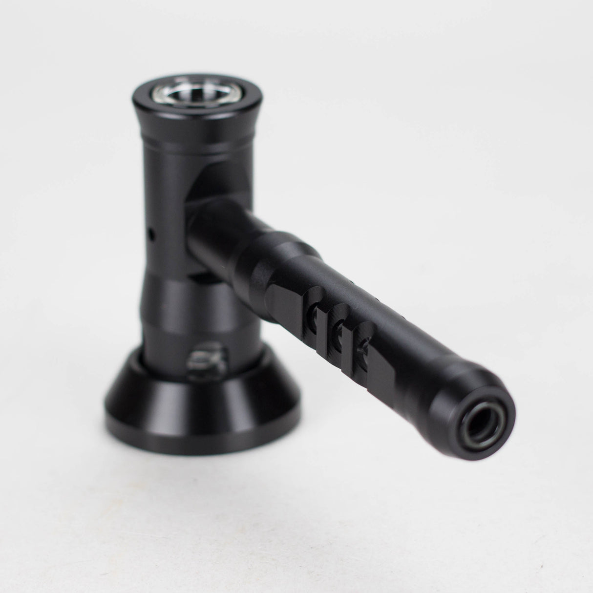 6" Pipe -Aluminum+Glass, Black Color Hammer Shape [YD1700]