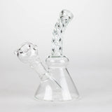 6" bent neck Twist glass bong with diffuser Glass Bong Bongzie Smokes