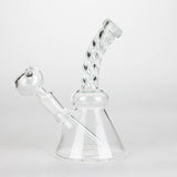 6" bent neck Twist glass bong with diffuser Glass Bong Bongzie Smokes