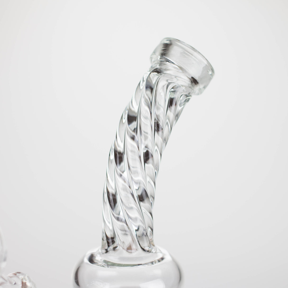 6" bent neck Twist glass bong with diffuser Glass Bong Bongzie Smokes