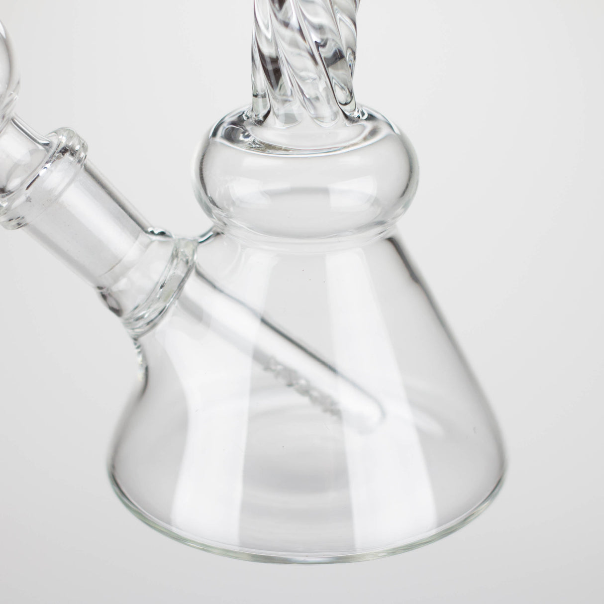6" bent neck Twist glass bong with diffuser Glass Bong Bongzie Smokes